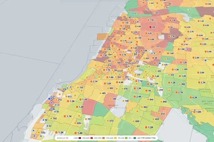מפת חום של מחירי הקרקע בתל אביב, מדור "מפה"