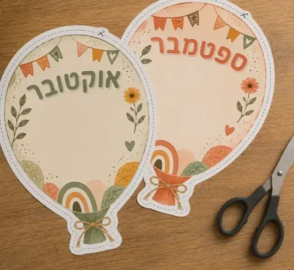 לוח יומולדת. בלוני חודש