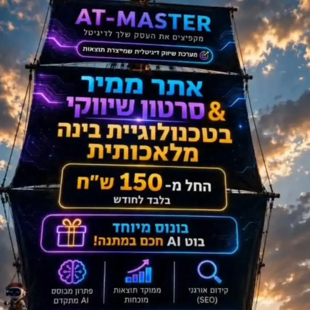 סרטון AI דף נחיתה סוכן AI בדף אחסון למשך שנה