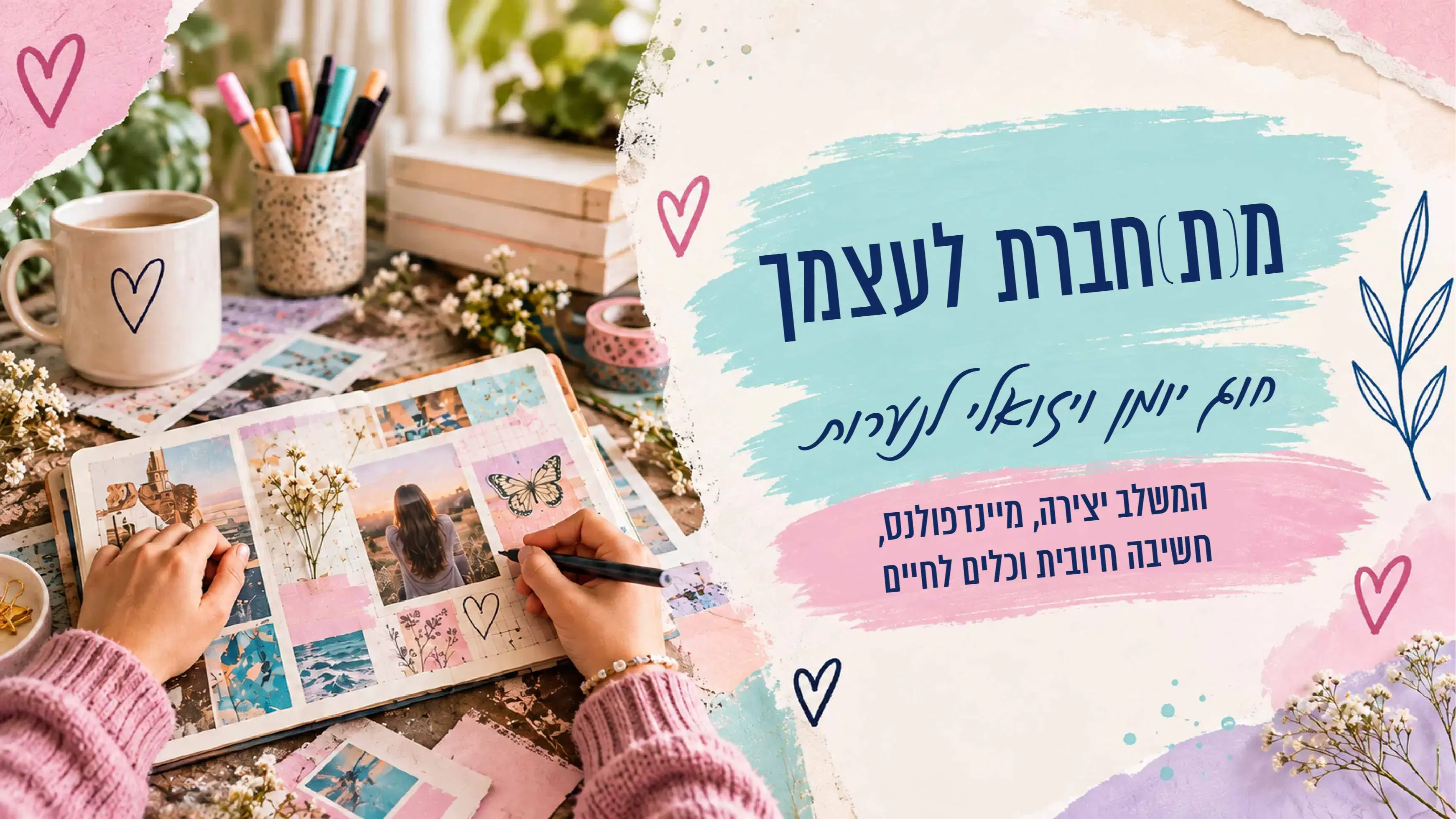 מתחברת לעצמך חוג יומן ויזואלי לנערותשיעור ניסיון