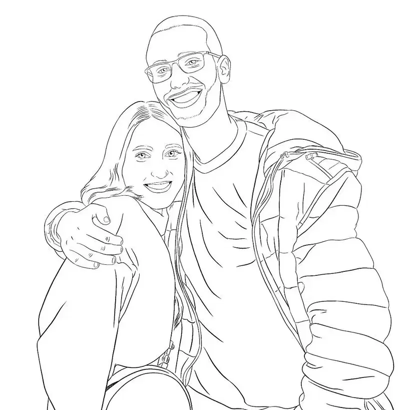 2 דמויות קווי קובץ במייל