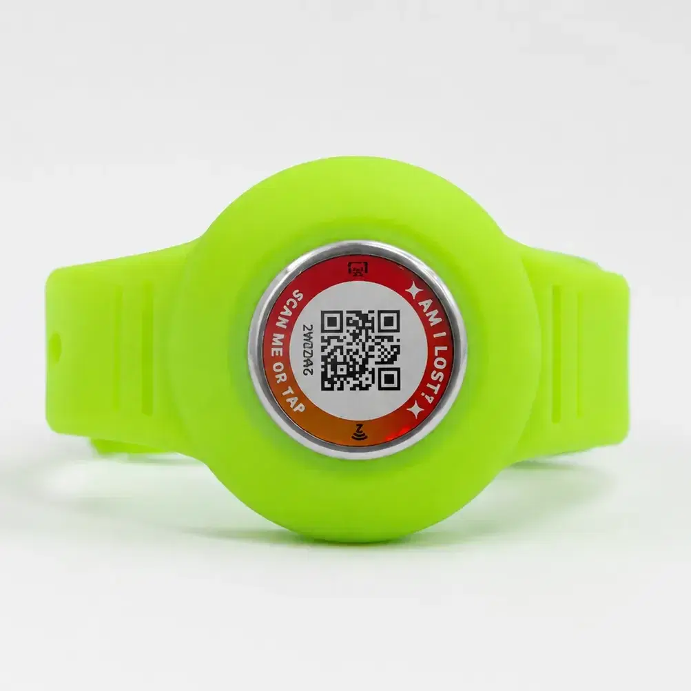 צמיד אירטאג ירוק כולל תגית זיהוי NFC לא כולל אירטאג