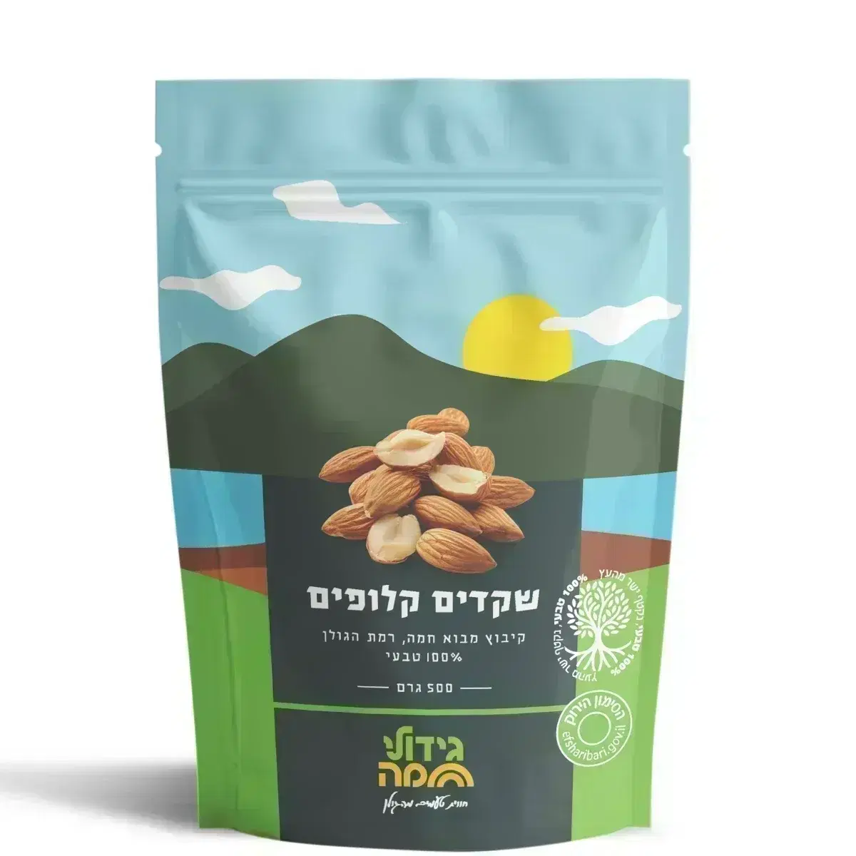 שקד טבעי 1 יח של 500 גרם