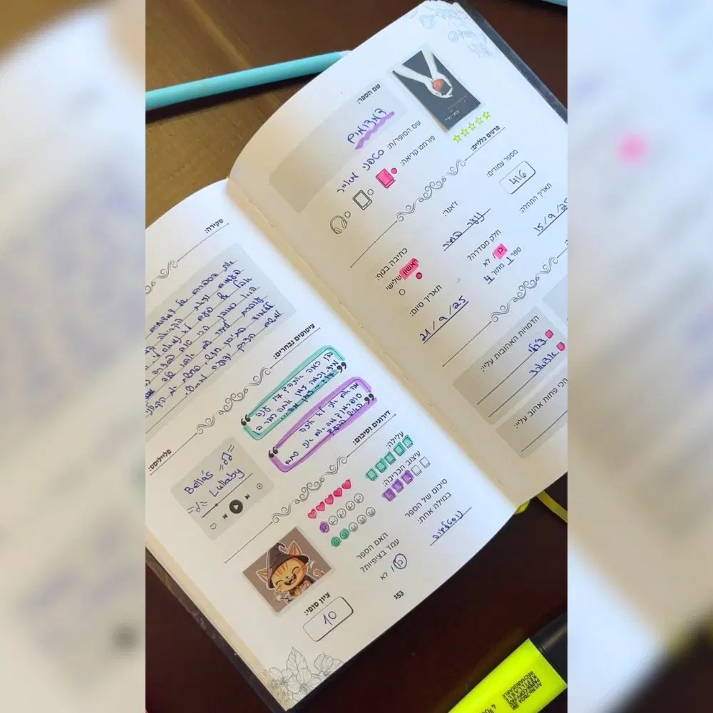 סקירה לדוגמה בעמוד סקירה ביומן