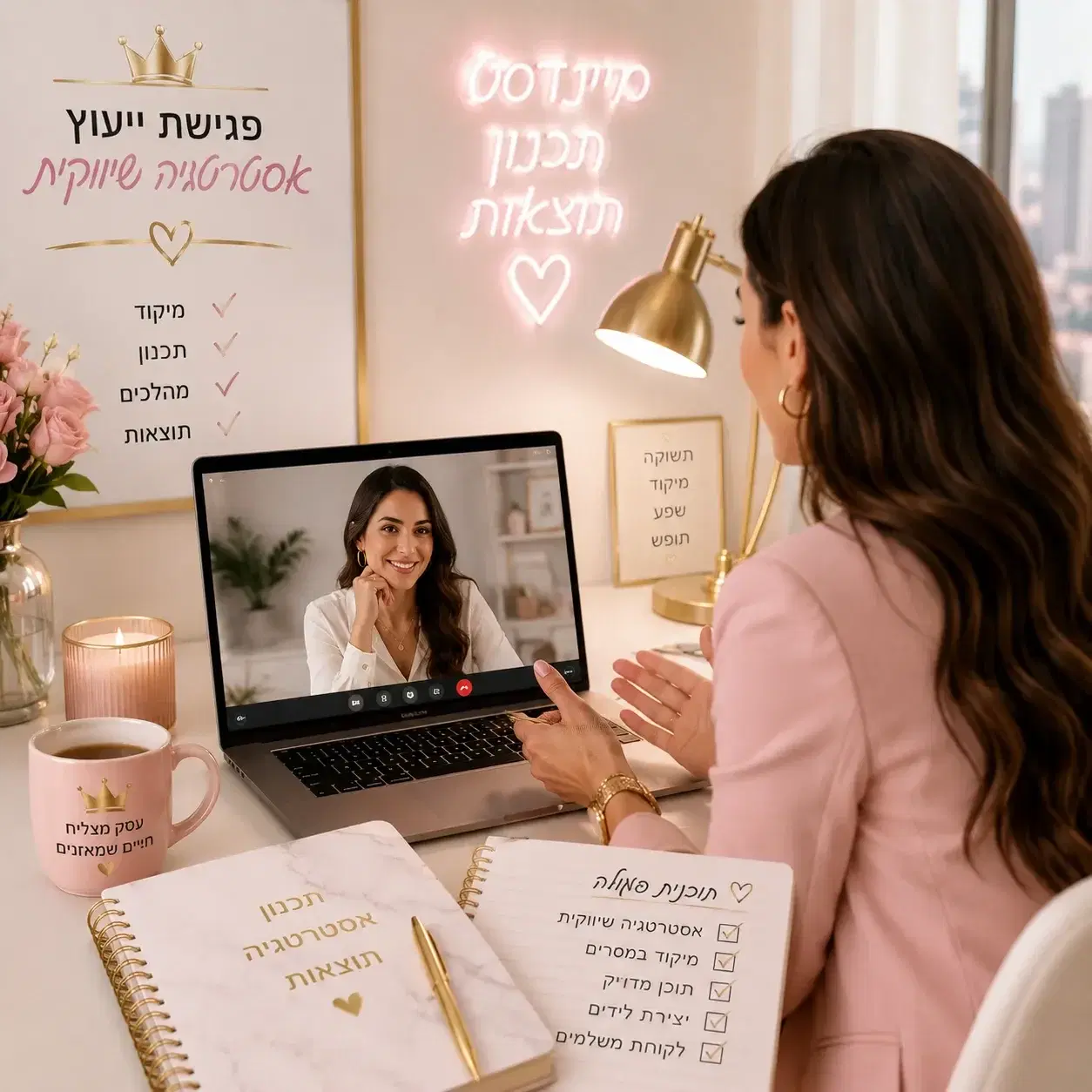פגישת ייעוץ אסטרטגיה שיווקית בזום
