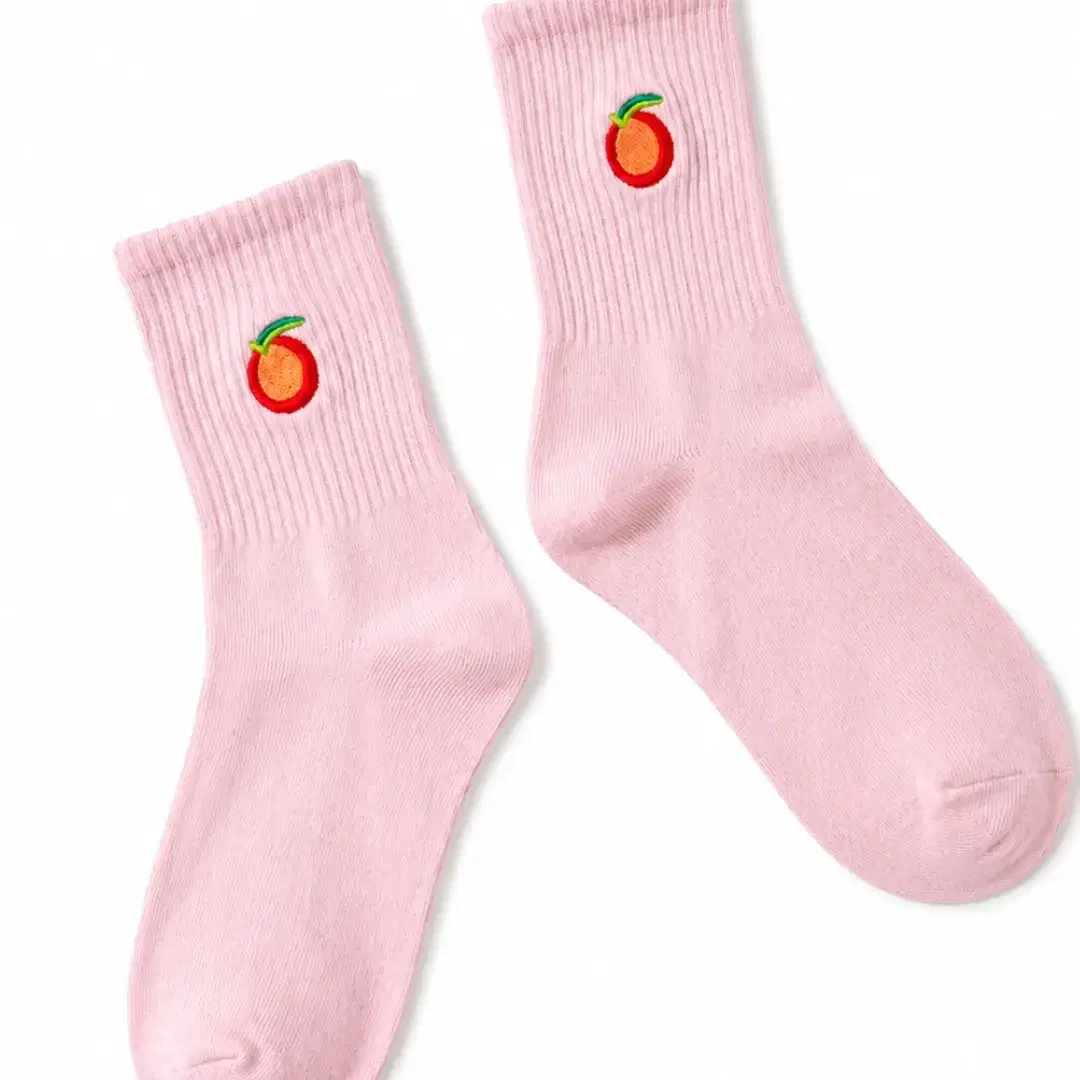 Pink Crew Socks