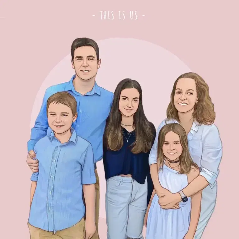 5 דמויות צבעוני קובץ במייל